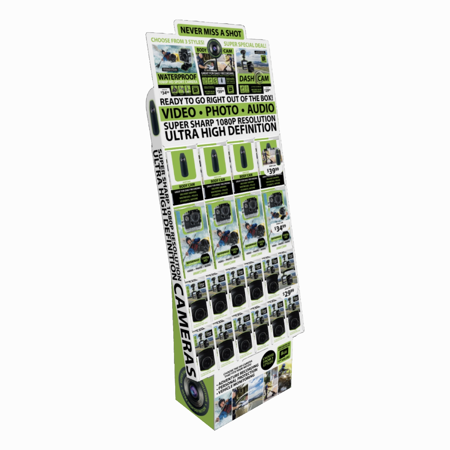 Camera Assortment Floor Display - 20 Pieces Per Retail Ready Display 88449