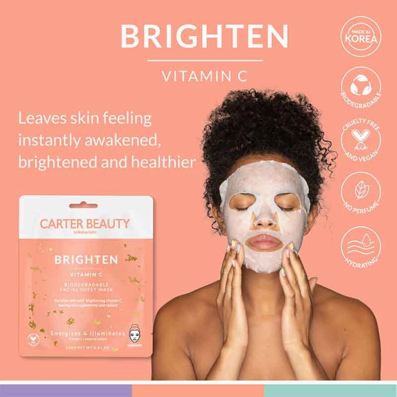 Carter Beauty by Marissa Brighten Facial Sheet Mask Discontinued