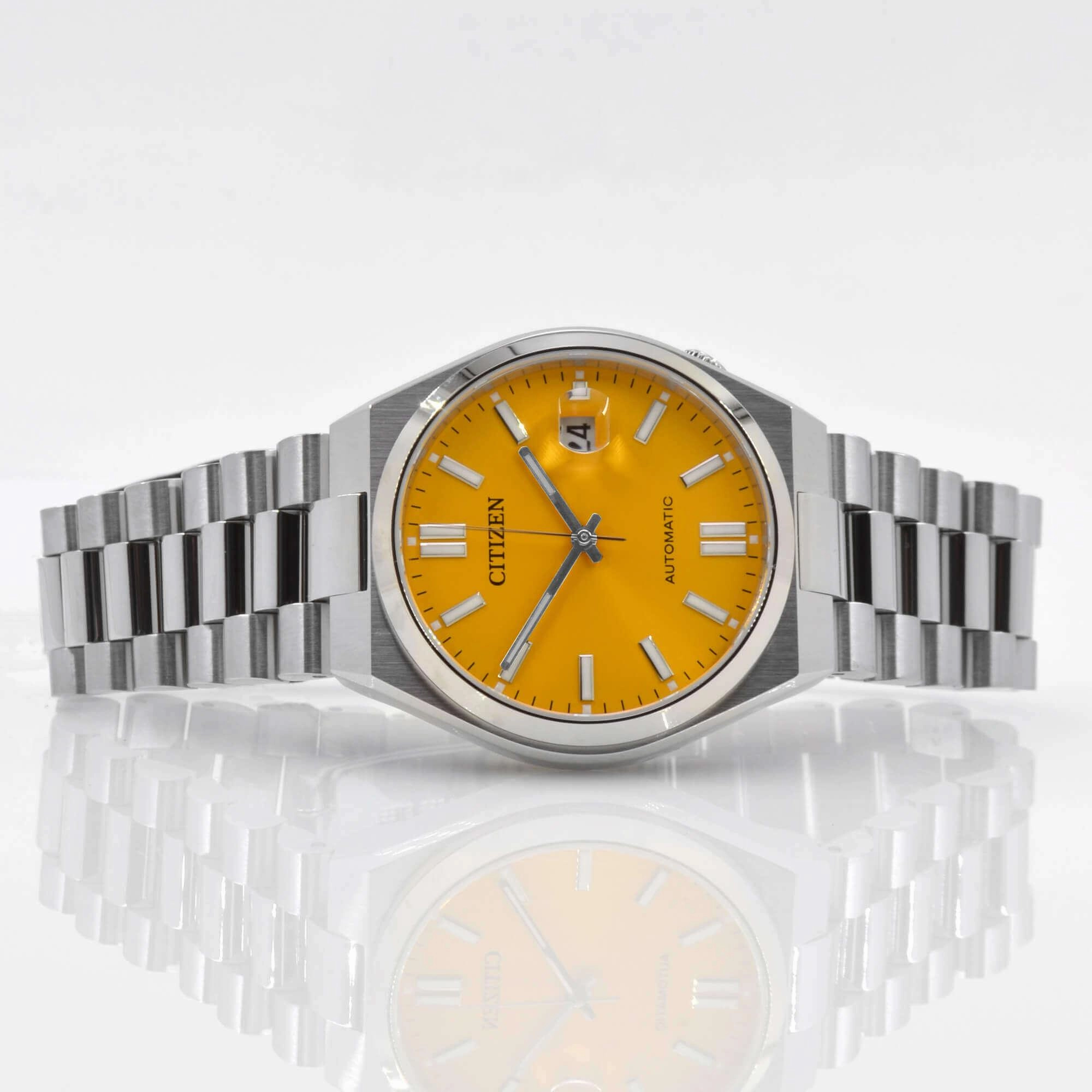 Citizen Men's Watch - Tsuyosa Date Display Yellow Dial Steel Bracelet | NJ0150-56Z