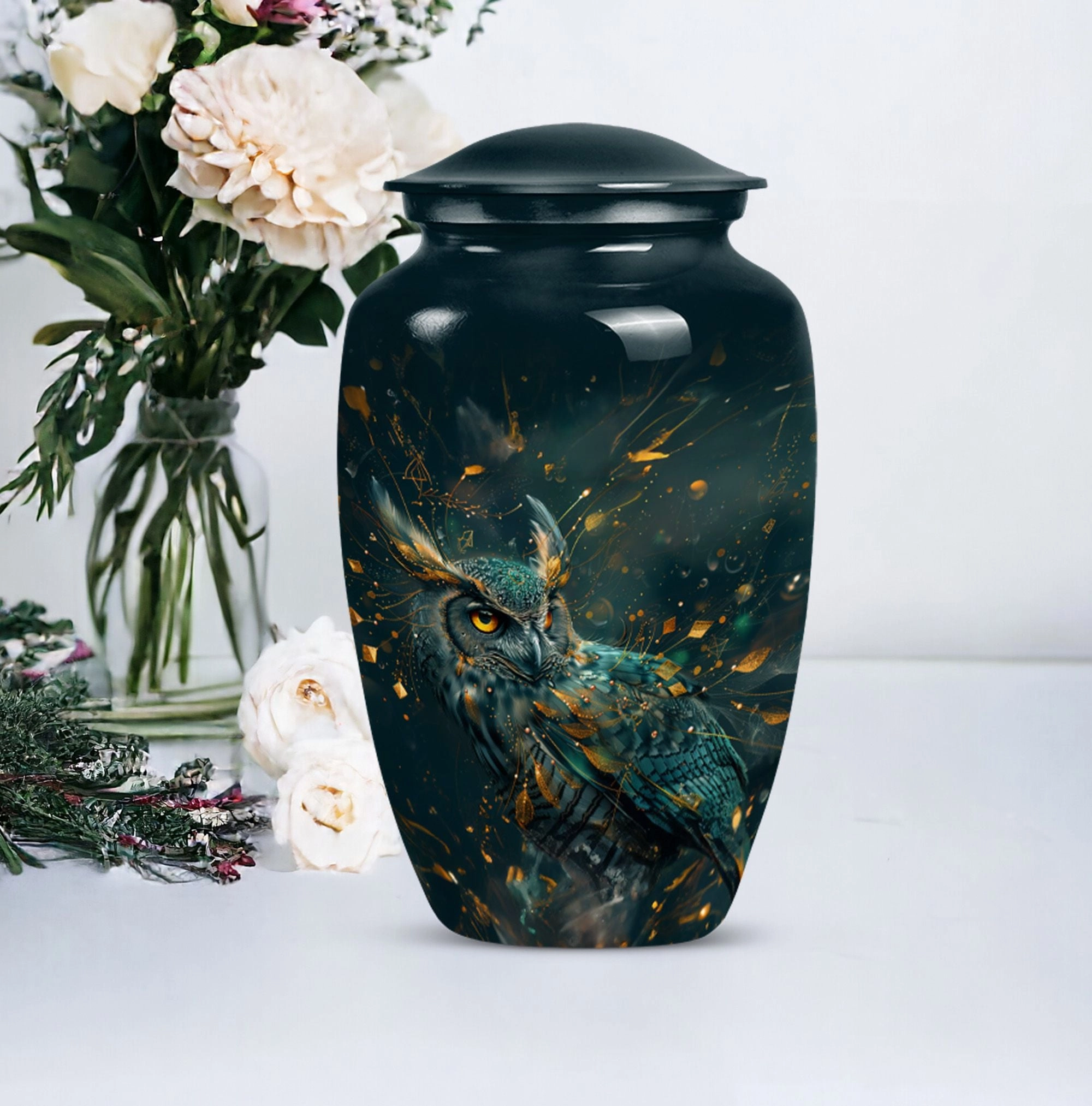 Classic Rest - Owl Cremation Urn Memorial Keepsake Urn for Men