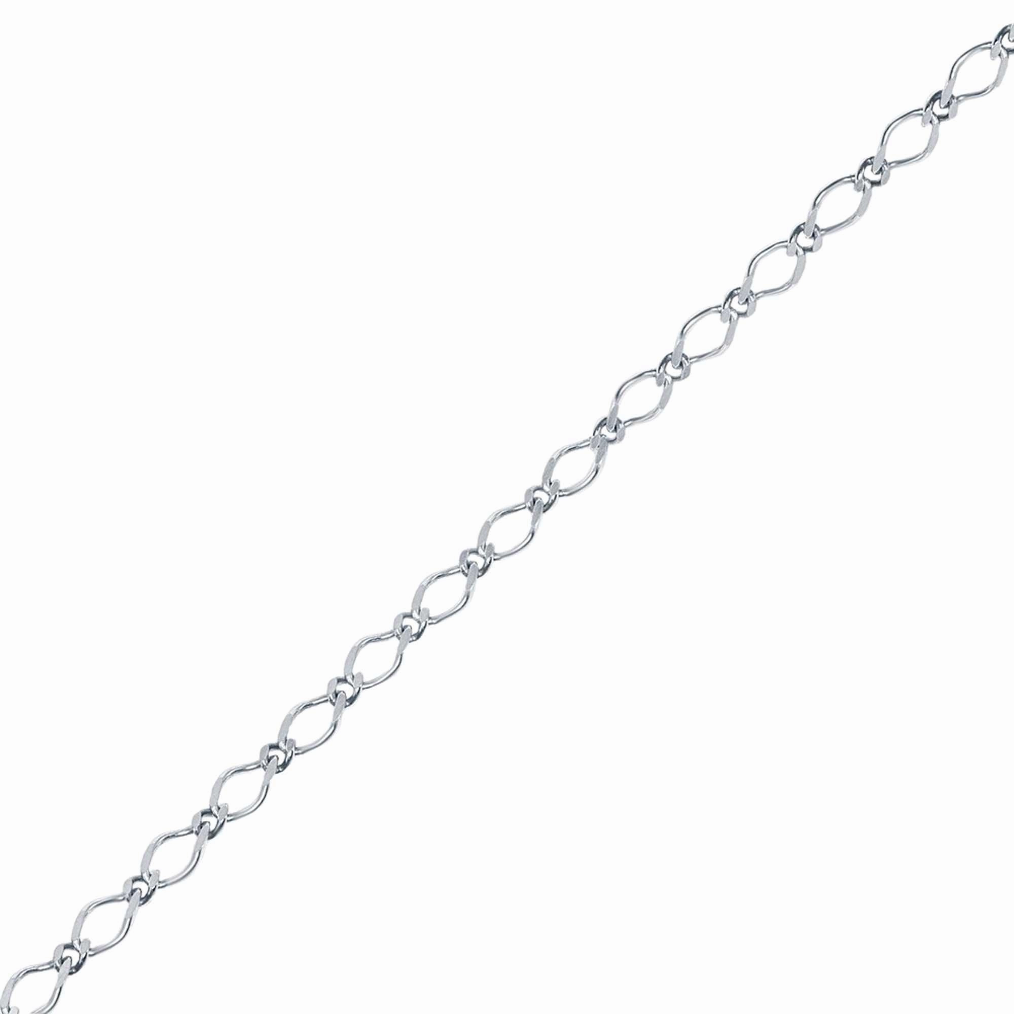 Classic Women's Bracelet - Sterling Silver Flat Linked Spring Clasp, 7 Inch | Q-5342-7