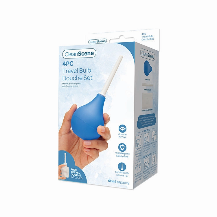 CleanScene 4 Piece Travel Bulb Douche Set