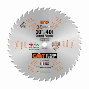 CMT 251.042.10 ITK GENERAL PURPOSE SAW BLADE, 10-INCH X 42 TEETH 1FTG 2ATB GRIND WITH 5/8-INCH BORE