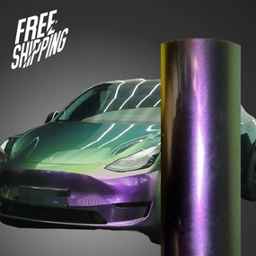 Color Shift Glitter Green Purple Vinyl Wrap