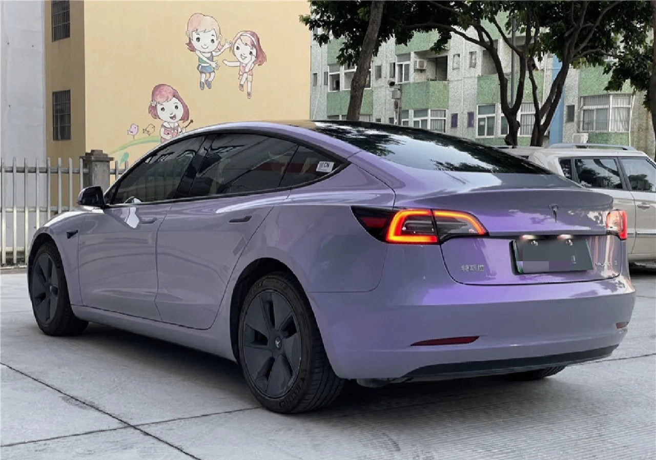 Color Shift Gray Purple Vinyl Wrap