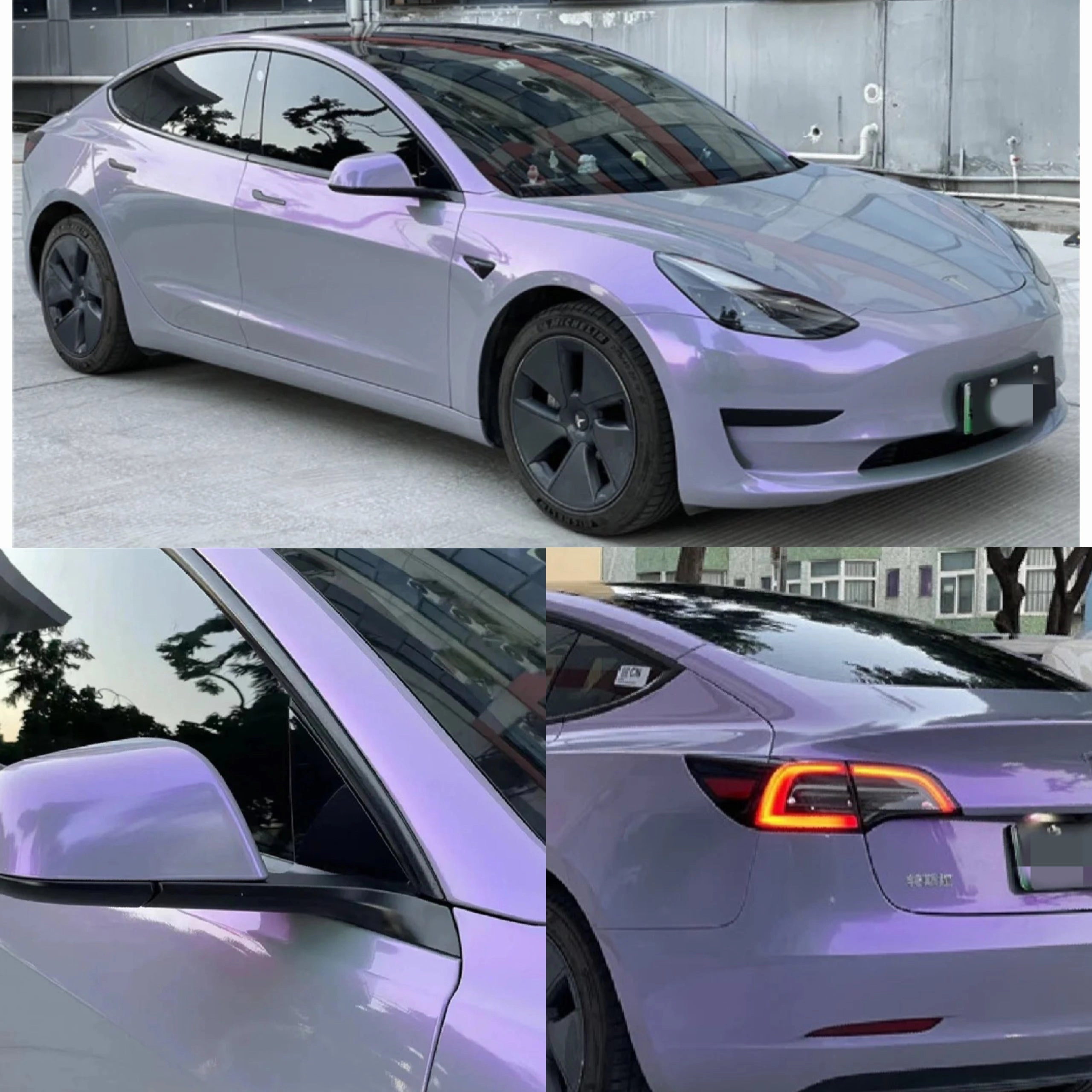 Color Shift Gray Purple Vinyl Wrap