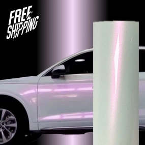 Color Shift White Red Vinyl Wrap