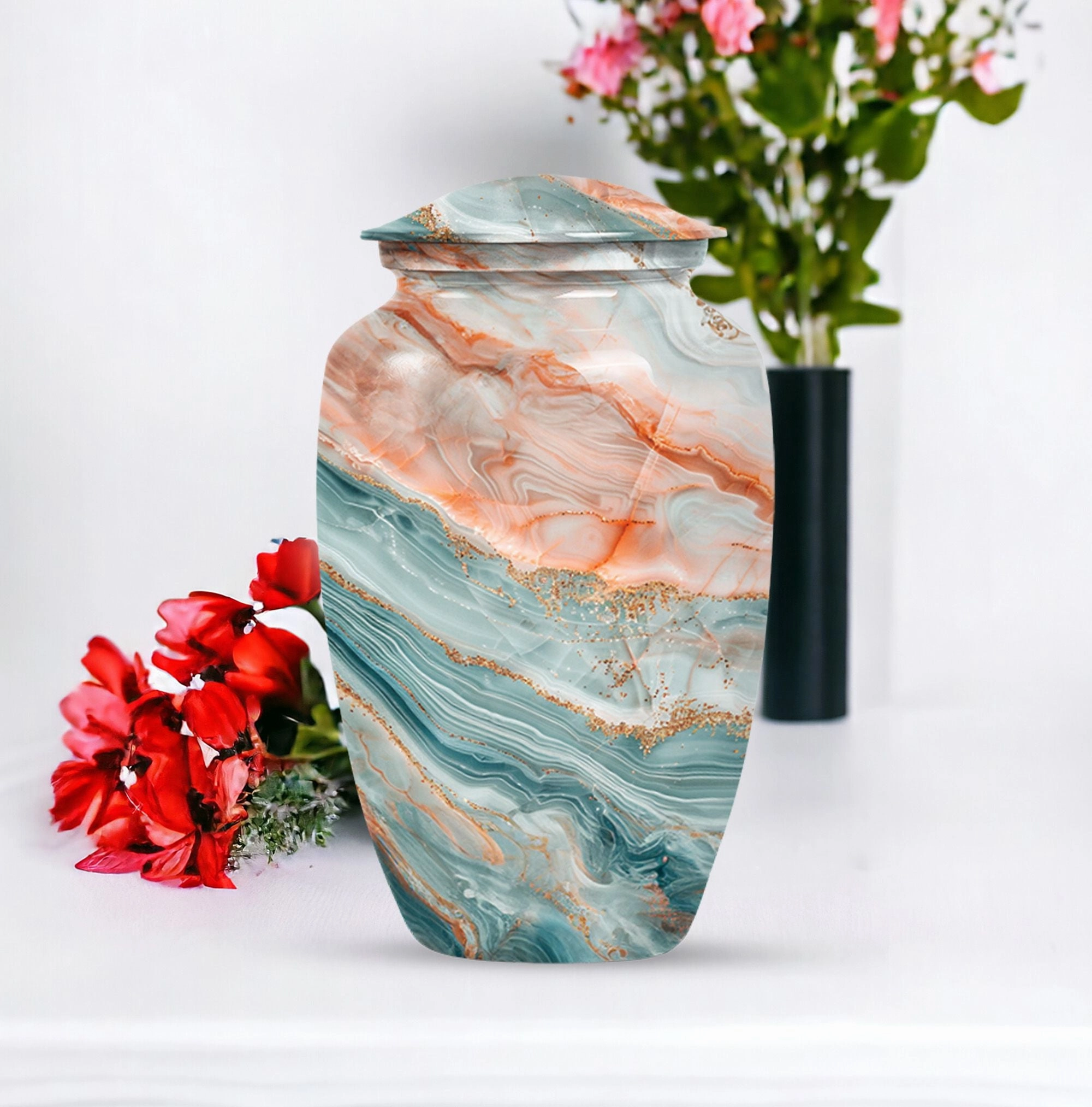 Colourful Swirl Burial Custom Urn for Treasured Moments