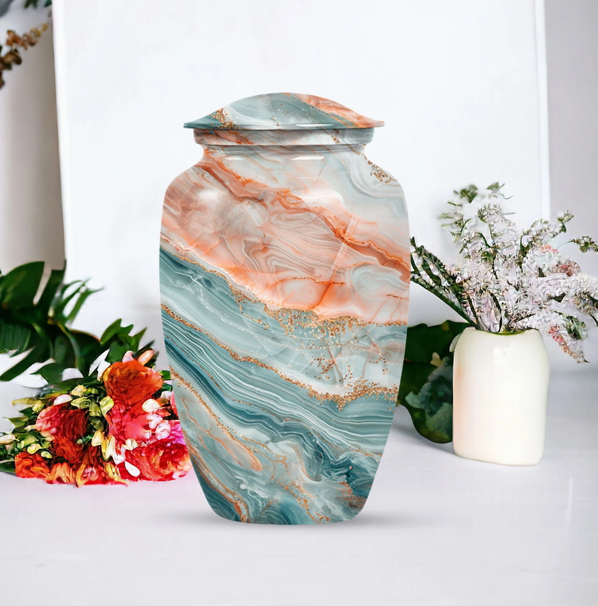Colourful Swirl Burial Custom Urn for Treasured Moments