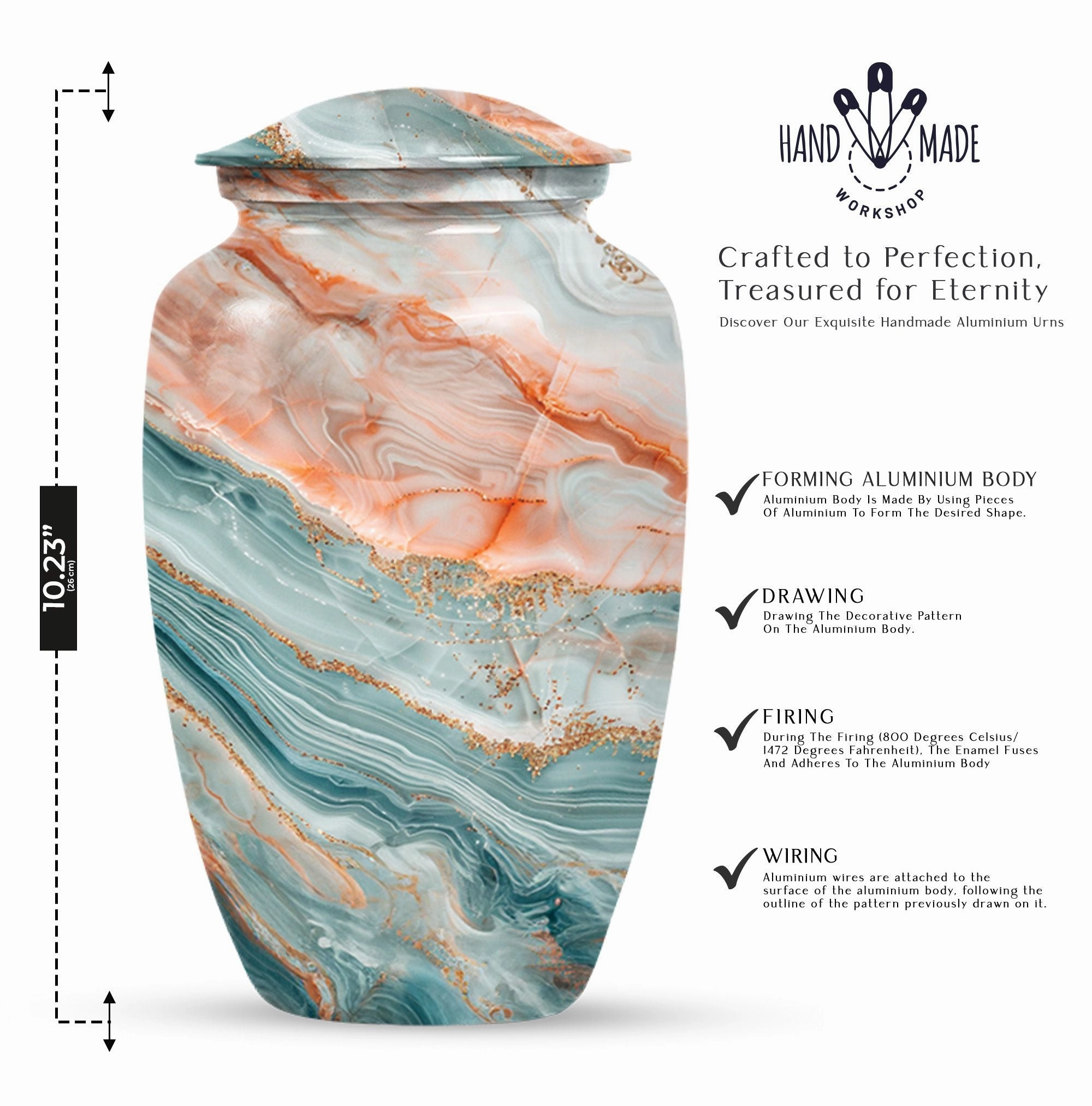 Colourful Swirl Burial Custom Urn for Treasured Moments