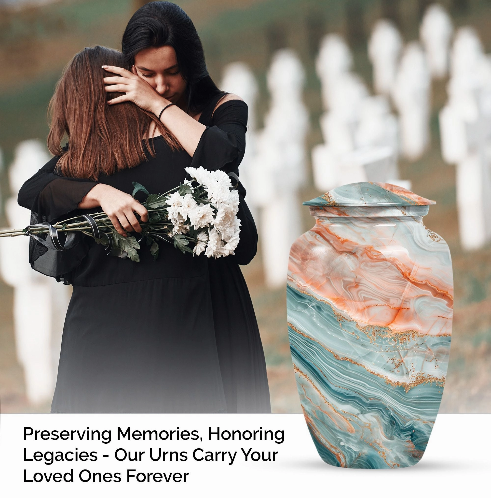 Colourful Swirl Burial Custom Urn for Treasured Moments
