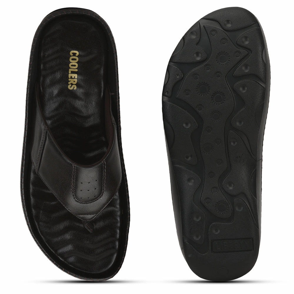 Coolers Brown Casual Slipper For Men META-1 By Liberty