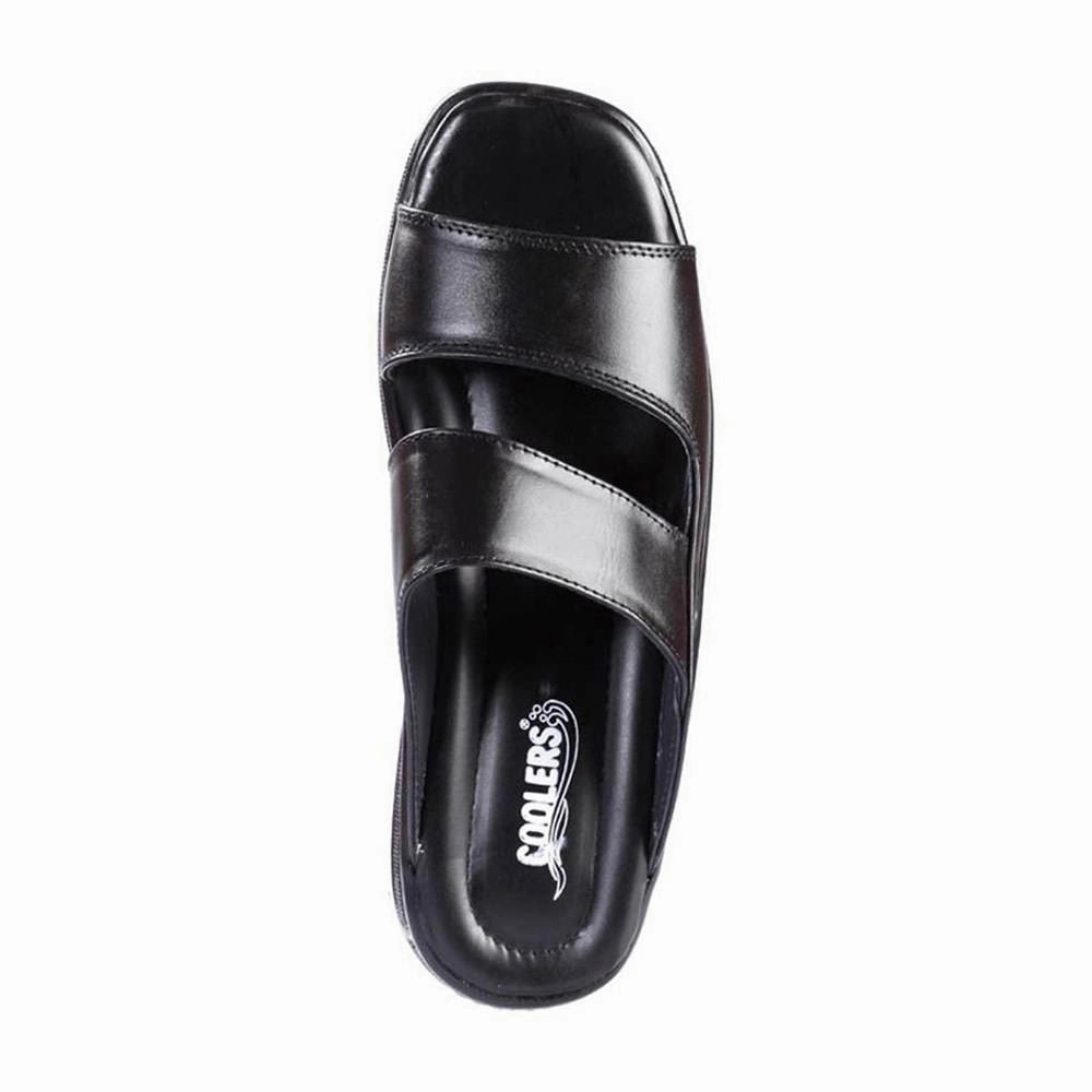 Coolers Casual Black Slippers For Men 2050-02 By Liberty