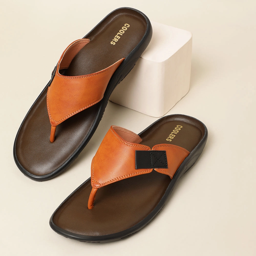 Coolers Casual (Tan) Slipper For Men LFL-03 By Liberty