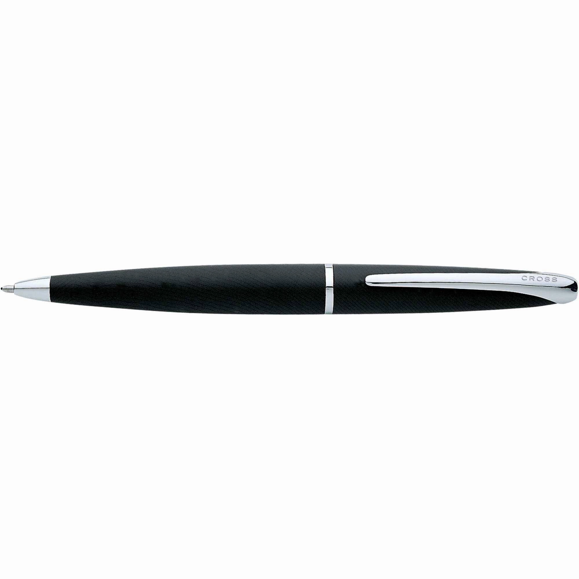 Cross Ballpoint Pen - ATX Basalt Black Tapered Silhouette with Integrated Clip | 882-3