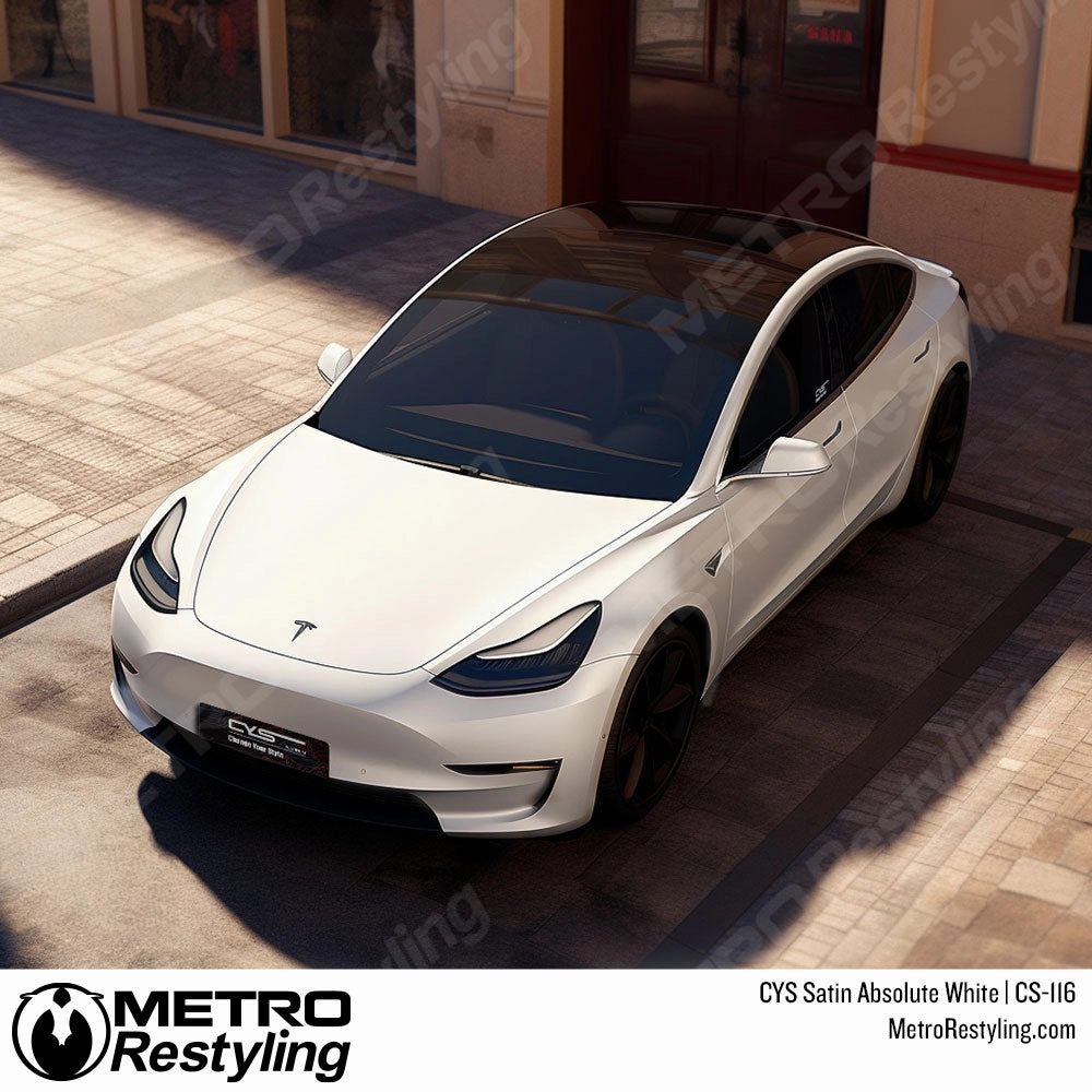 CYS Satin Absolute White Vinyl Wrap | CS-116