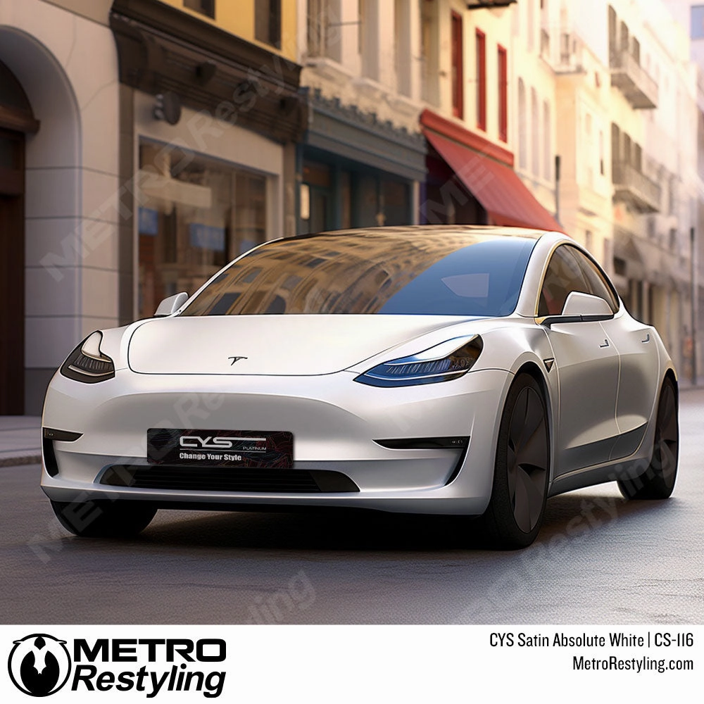 CYS Satin Absolute White Vinyl Wrap | CS-116