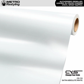 CYS Satin Absolute White Vinyl Wrap | CS-116