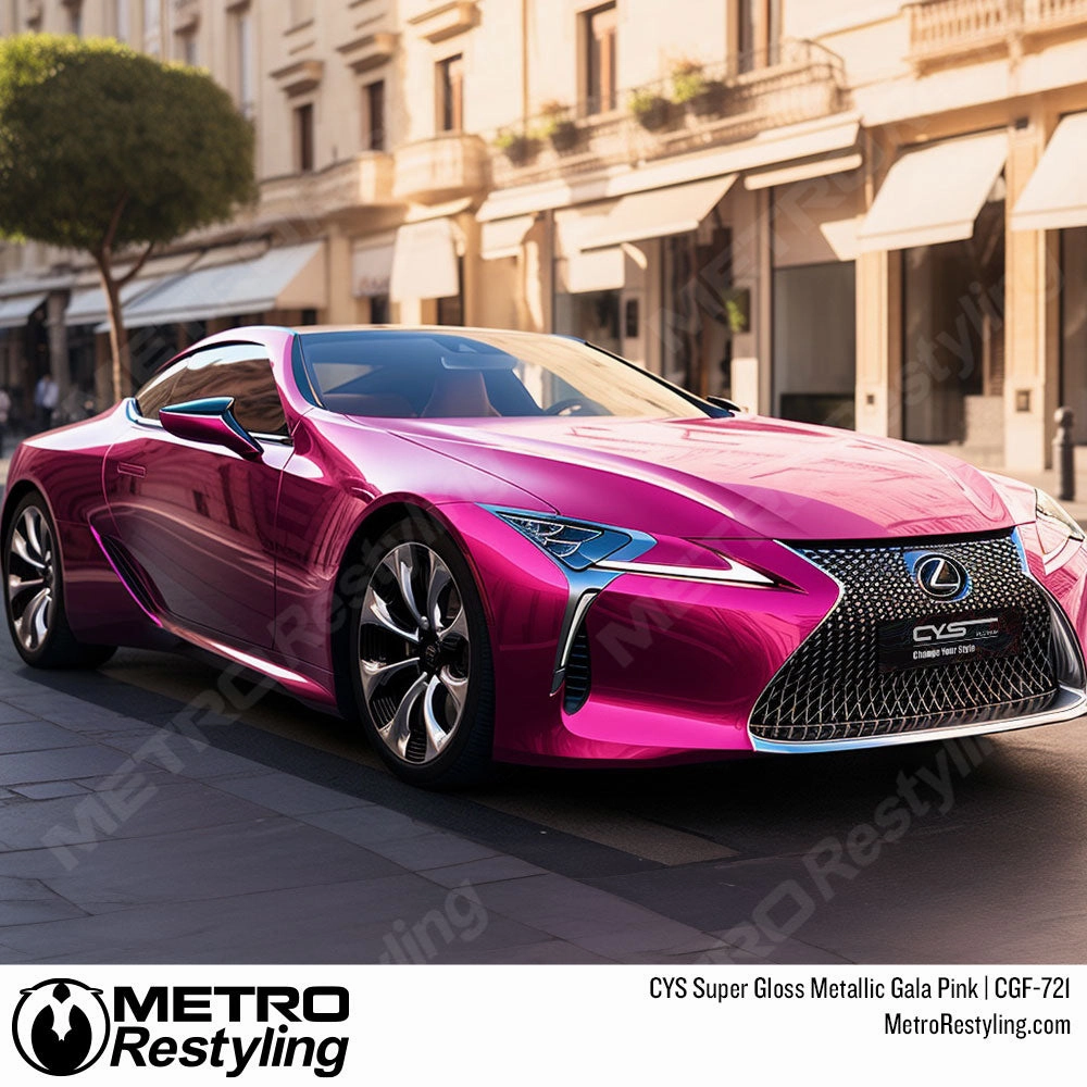 CYS Super Gloss Metallic Gala Pink Vinyl Wrap | CGM-523