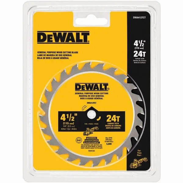 DEWALT DWA412TCT-4-1/2In 24T Tct Saw Blade