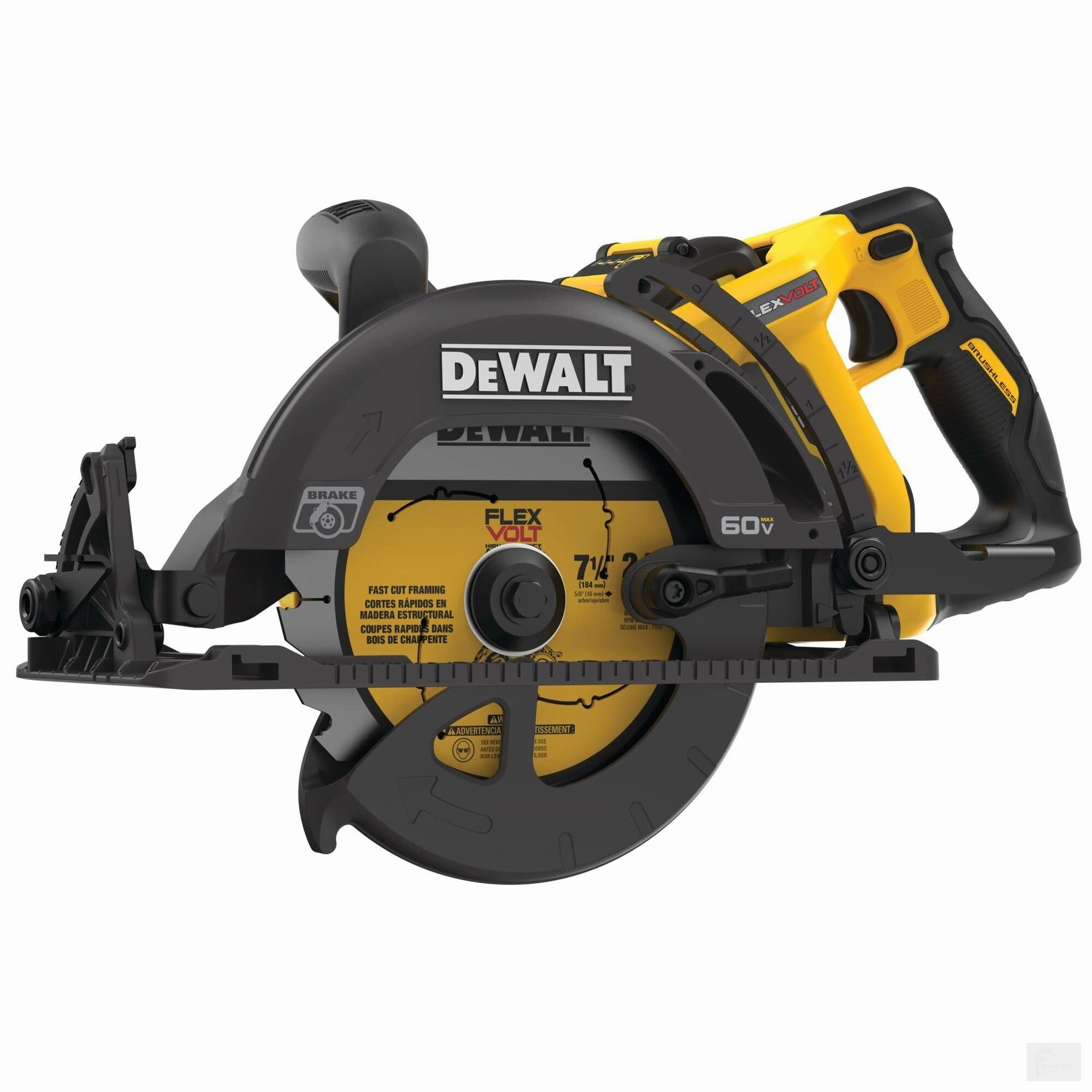 Dewalt FLEXVOLT 60V MAX* 7-1/4 in. Cordless Worm Drive Style Saw 9.0AH Battery Kit [DCS577X1]