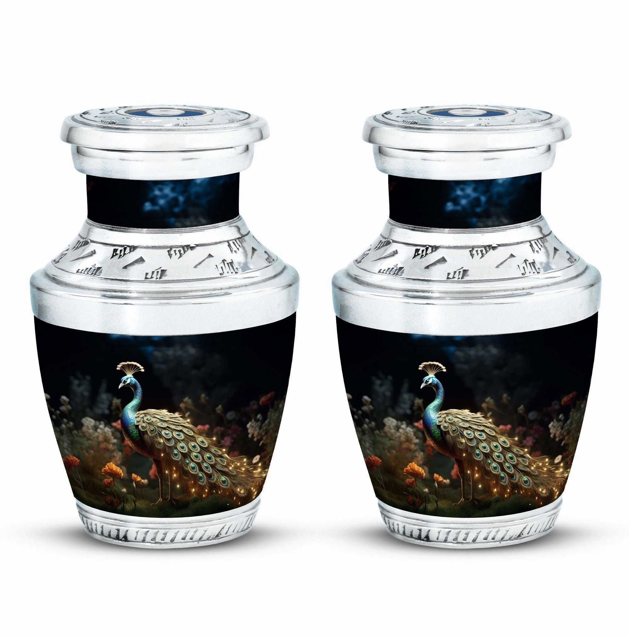 Elegant Peacock Cremation Urn for Ashes - Beautiful Peacock Urn