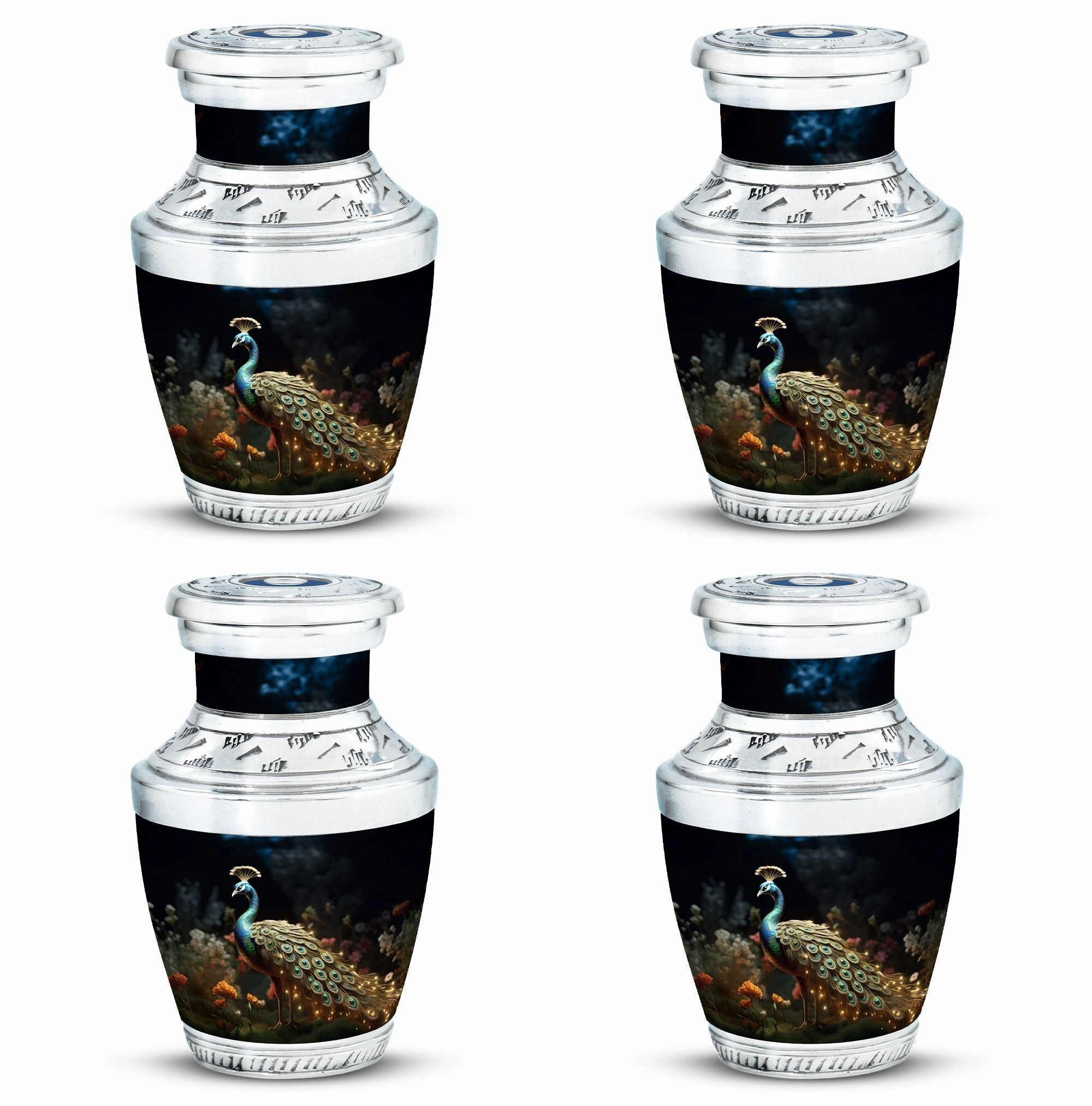 Elegant Peacock Cremation Urn for Ashes - Beautiful Peacock Urn