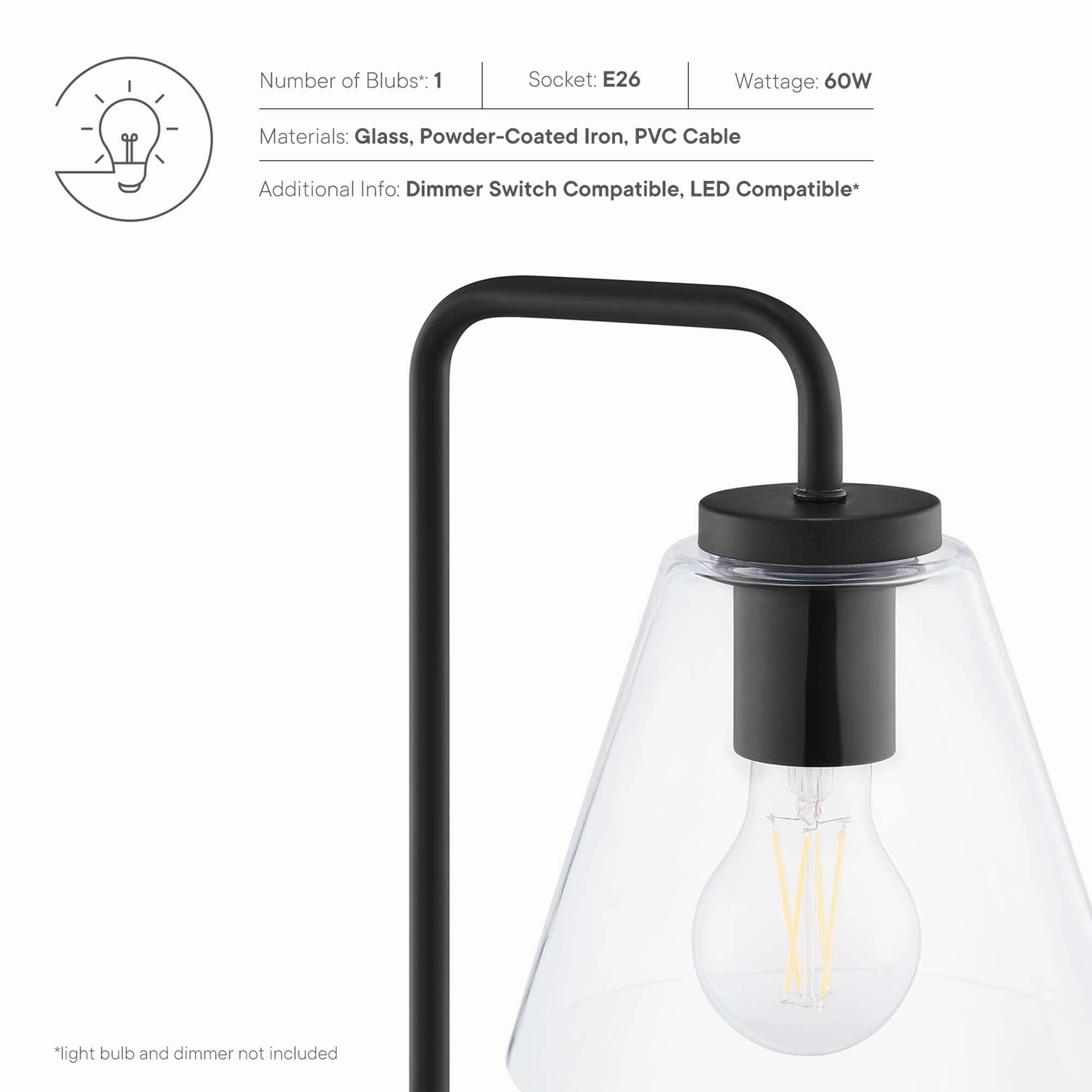 Element Glass Table Lamp by Modway