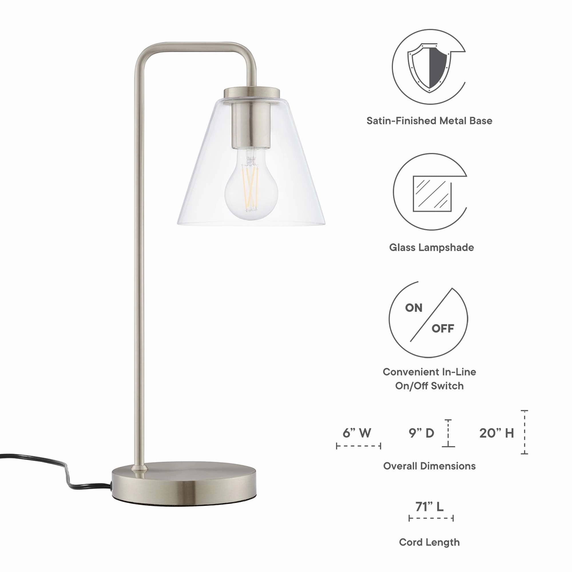 Element Glass Table Lamp by Modway