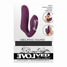 Evolved - Helping Hand Dual Stimulation Finger Vibrator (Purple)