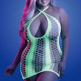 Fantasy Lingerie Glow Synthesise Seamless Keyhole Dress - Curvy