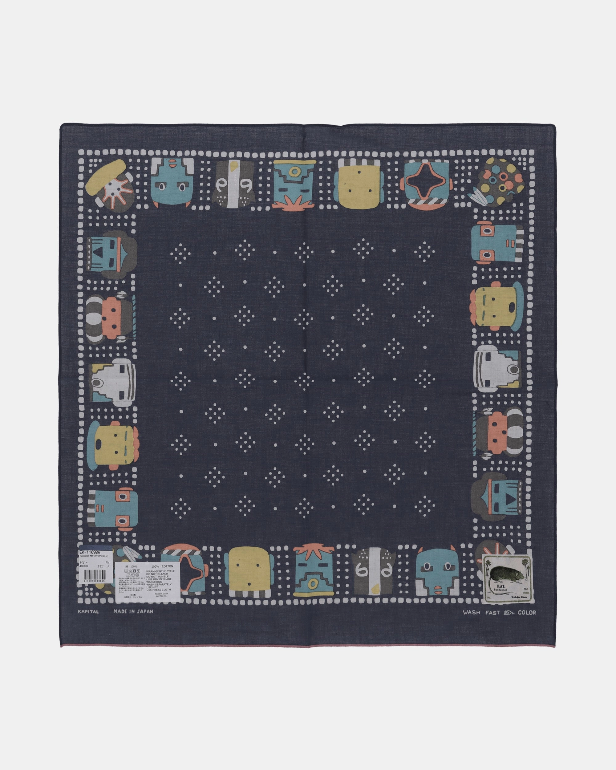 Fastcolor Selvedge Bandana (Kachina) Navy