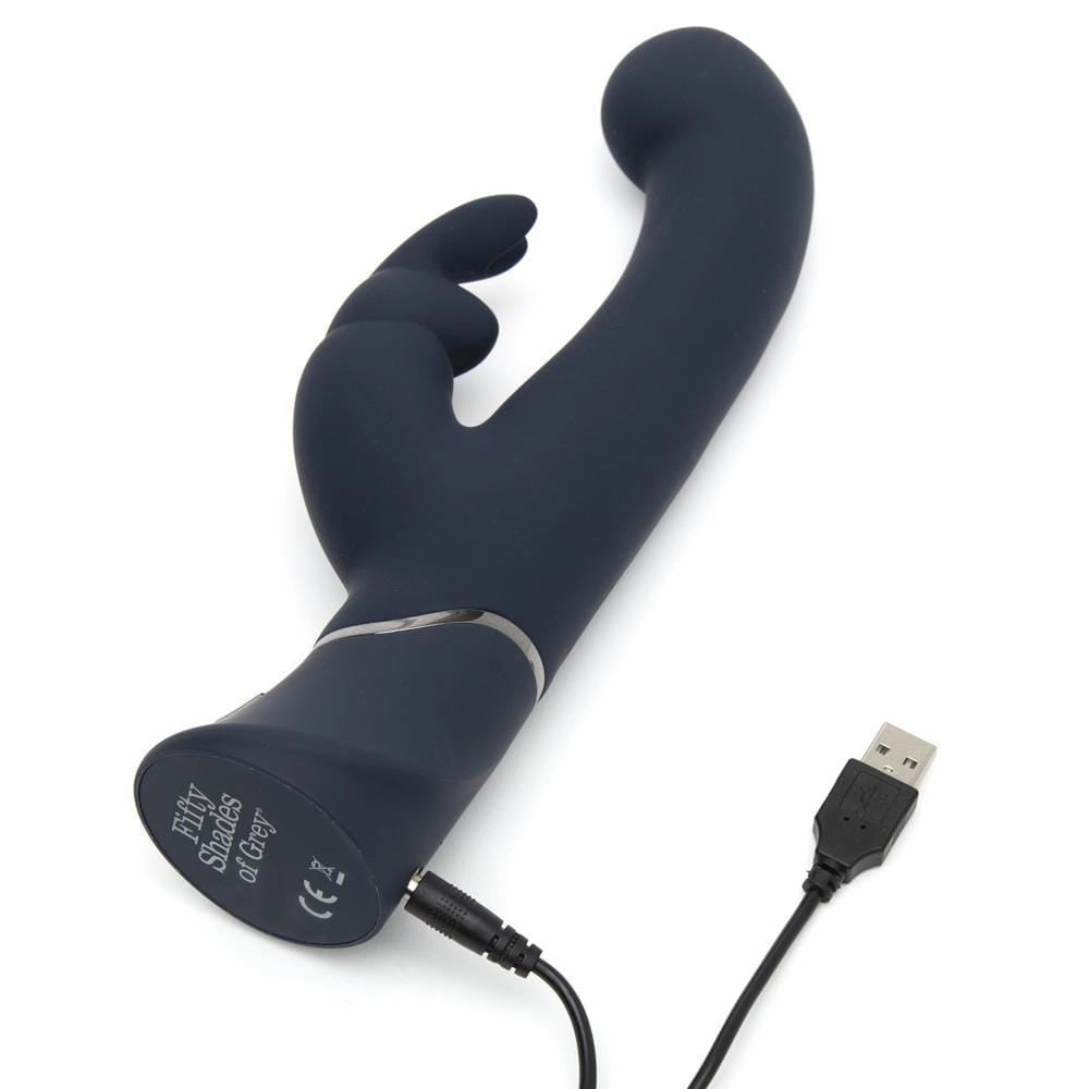 Fifty Shades of Grey - Greedy Girl Real Feel Rabbit Vibrator (Grey)
