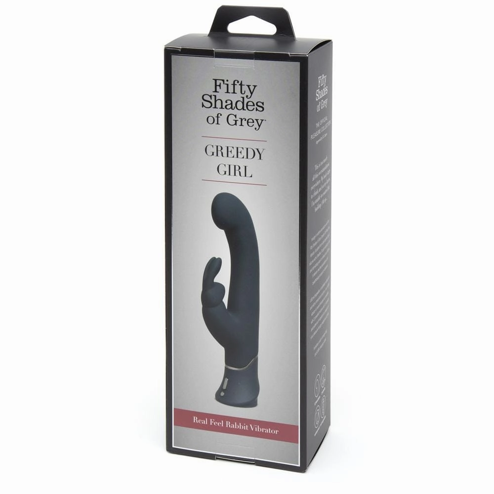 Fifty Shades of Grey - Greedy Girl Real Feel Rabbit Vibrator (Grey)