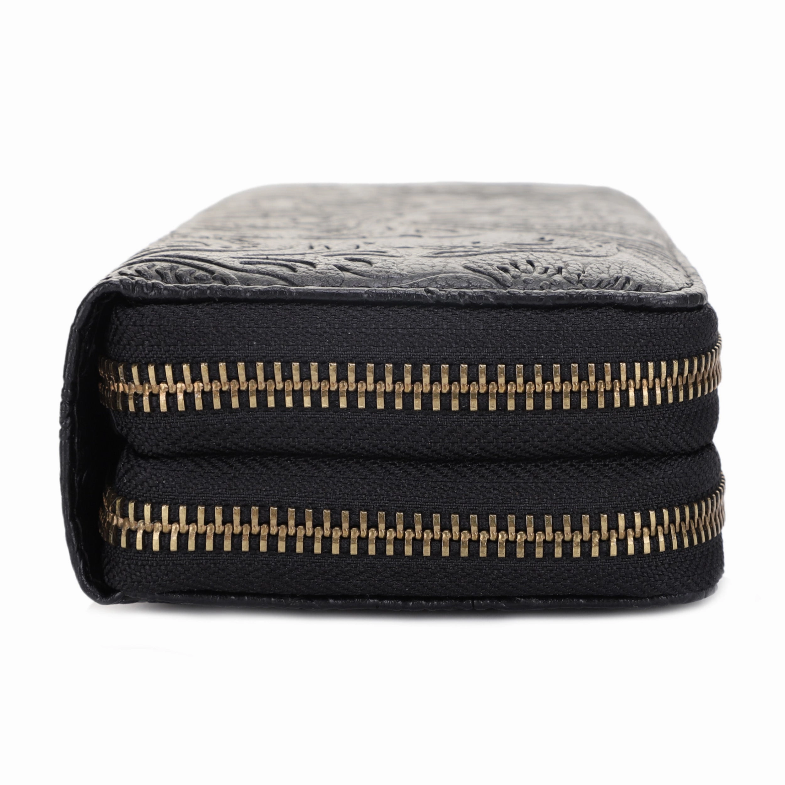 Filly Flora Embossed Wallet with Wrist Strap