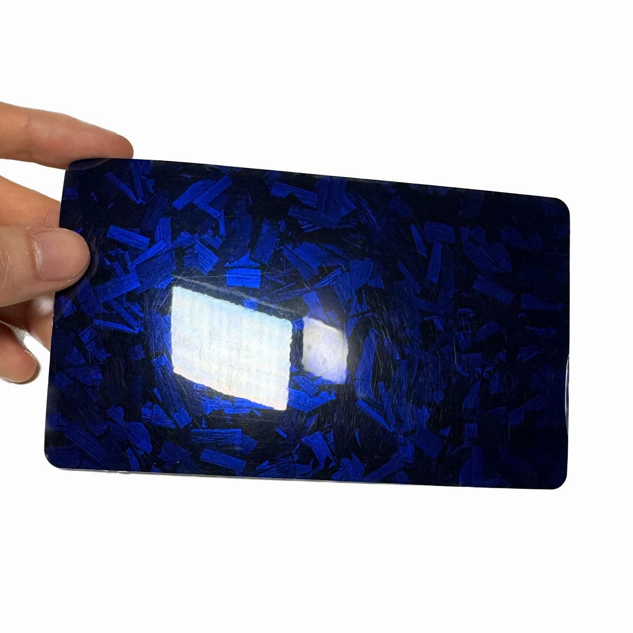 Gloss Black Blue Forged Carbon Fiber Vinyl Wrap