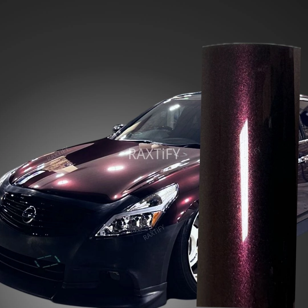 Gloss Metallic Black Rose Vinyl Wrap