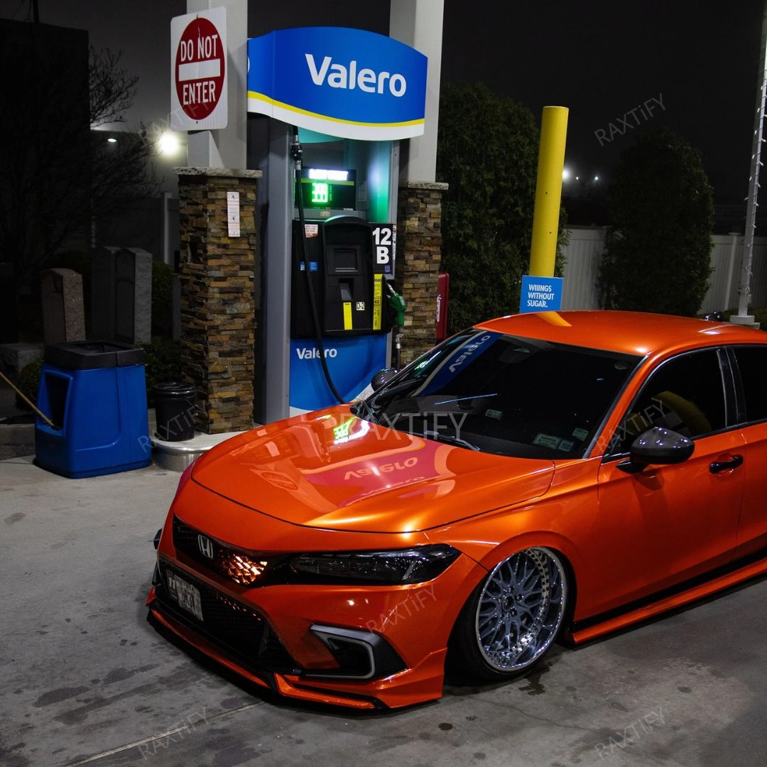 Gloss Metallic Lava Orange Vinyl Wrap