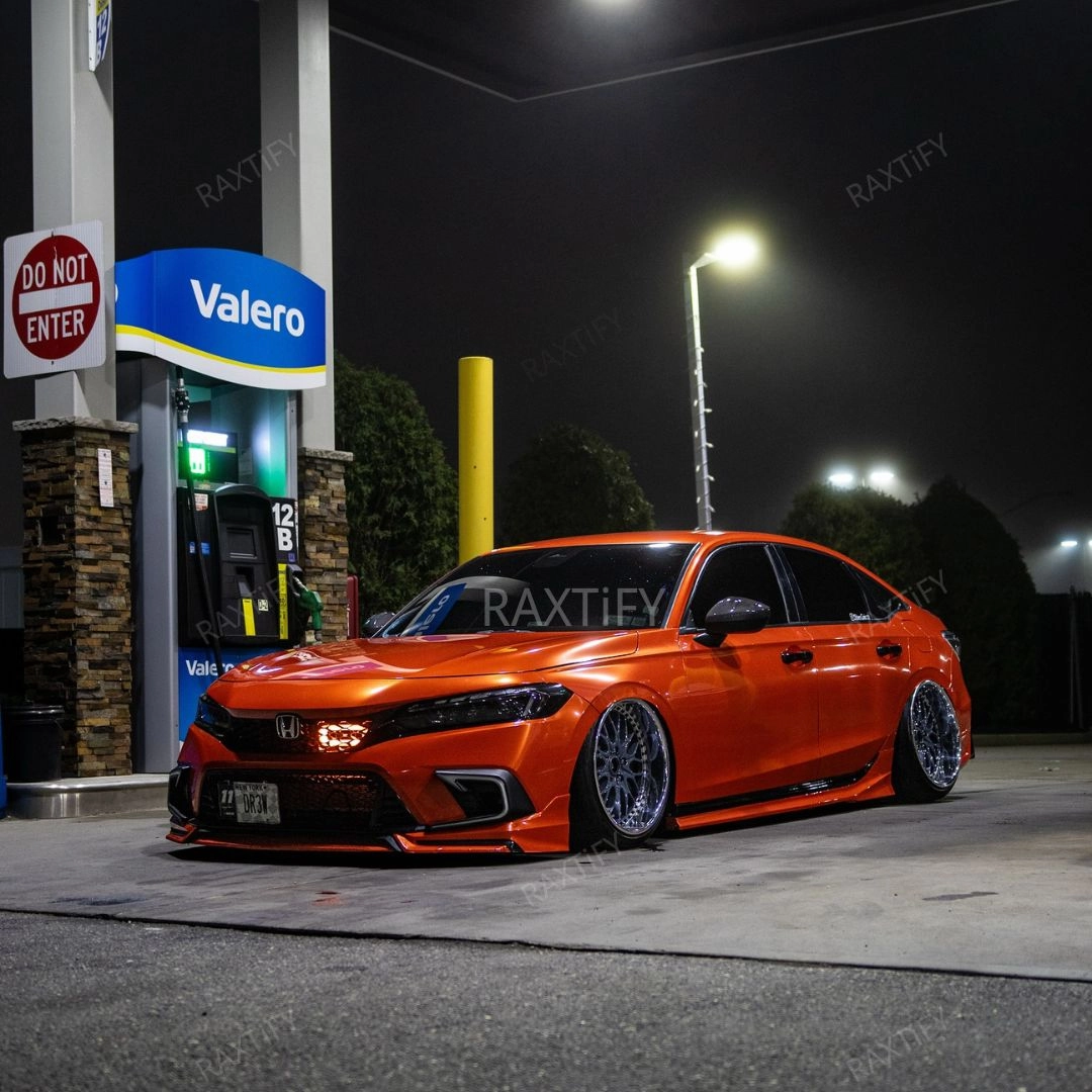 Gloss Metallic Lava Orange Vinyl Wrap