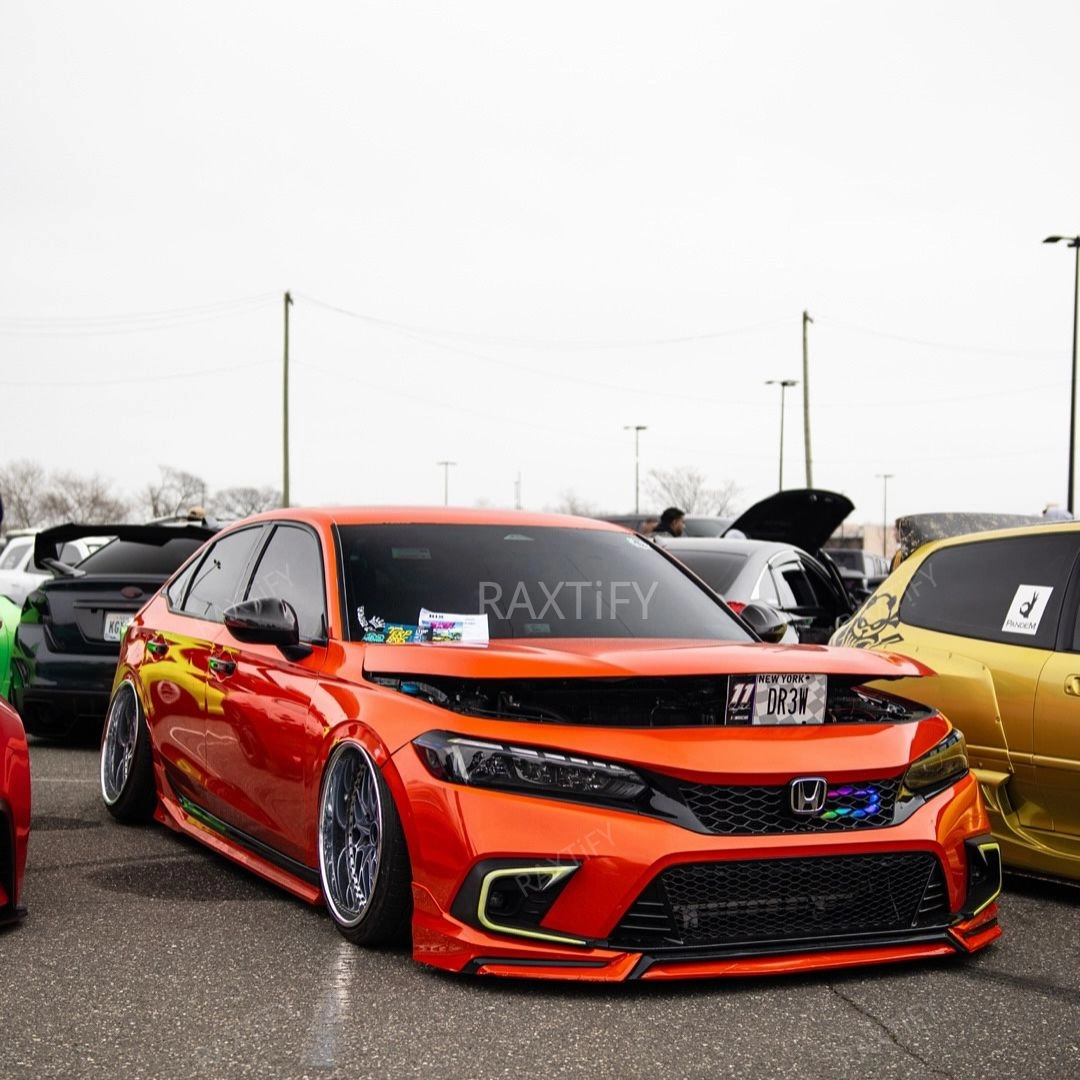 Gloss Metallic Lava Orange Vinyl Wrap