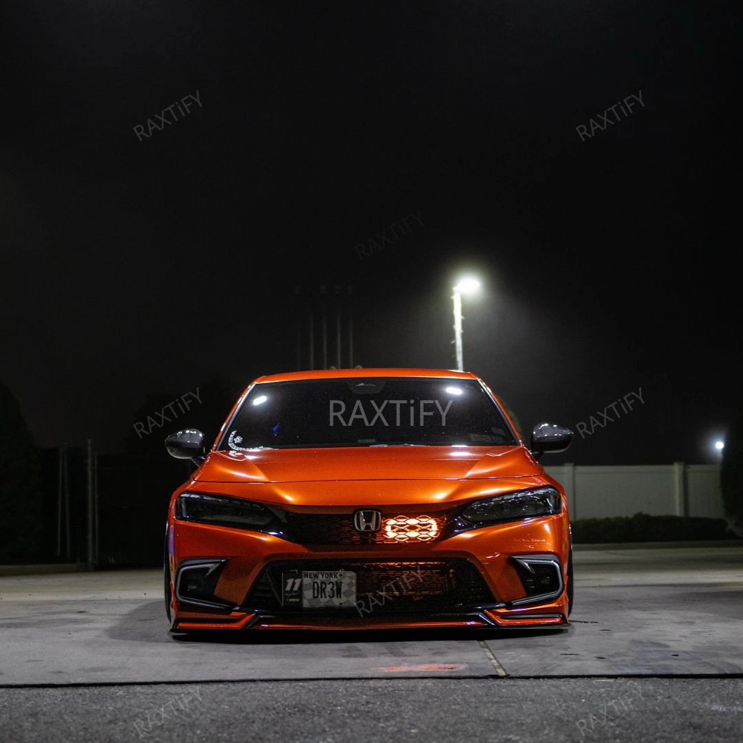 Gloss Metallic Lava Orange Vinyl Wrap