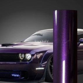 Gloss Metallic Midnight Purple Vinyl Wrap