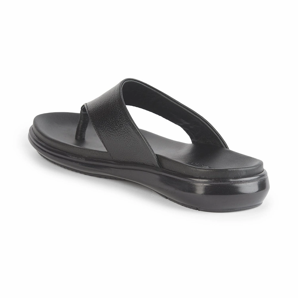 Healers Casual Black Slipper For Men MDL-05 By Liberty