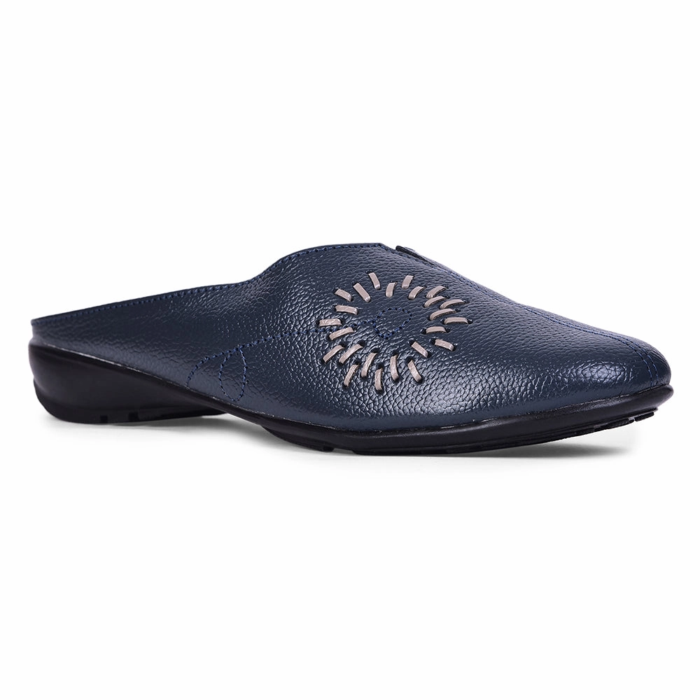 Healers Fashion Navy Blue Mule Sandal For Women T840-05 By Liberty