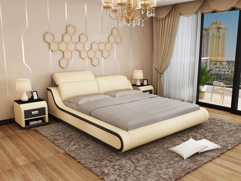 Hillsby Modern Leather Platform Bed