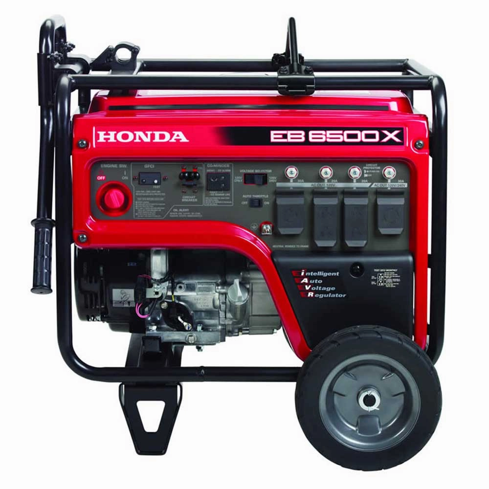 Honda EB6500X 6,500 Watt 120/240V Gas Industrial Portable Gas Generator