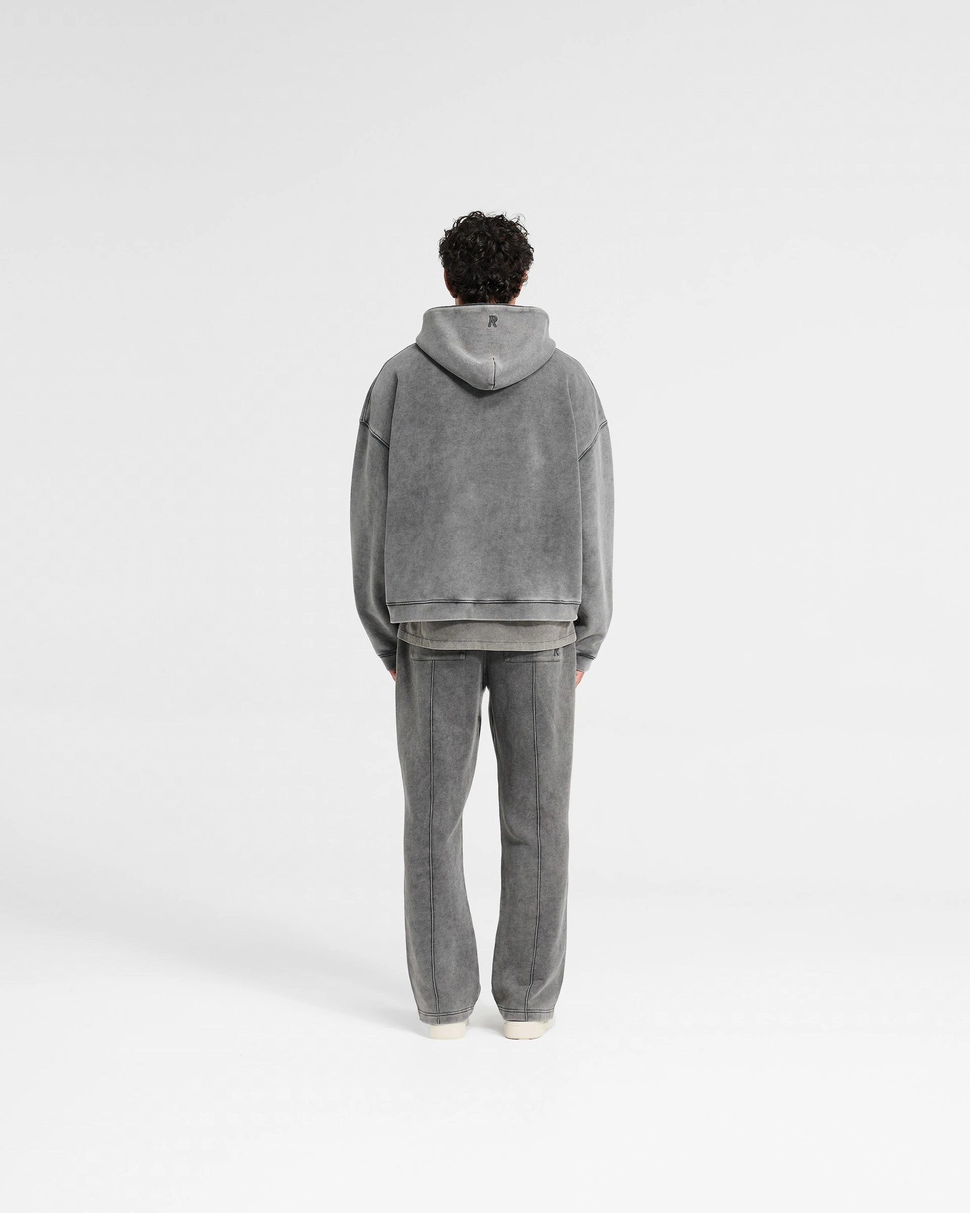 Initial Boxy Hoodie - Vintage Grey