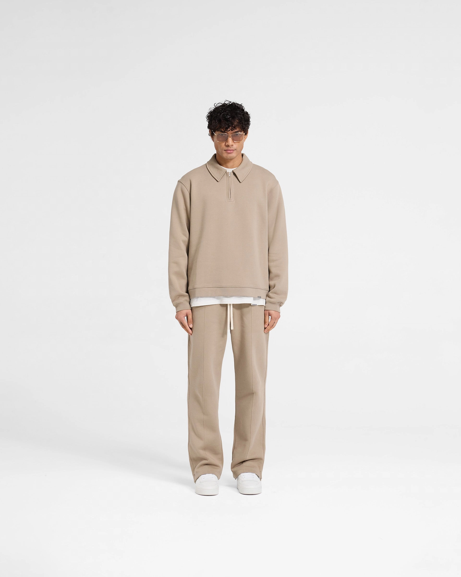 Initial Boxy Quarter Zip - Dune