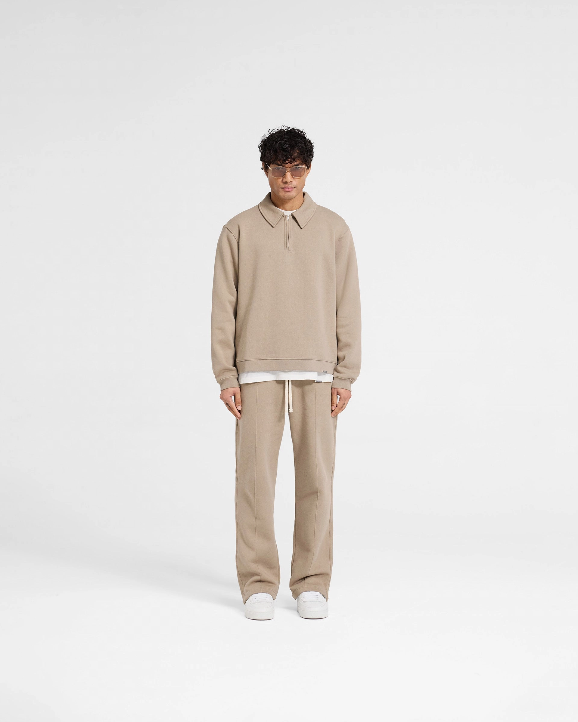 Initial Boxy Quarter Zip - Dune