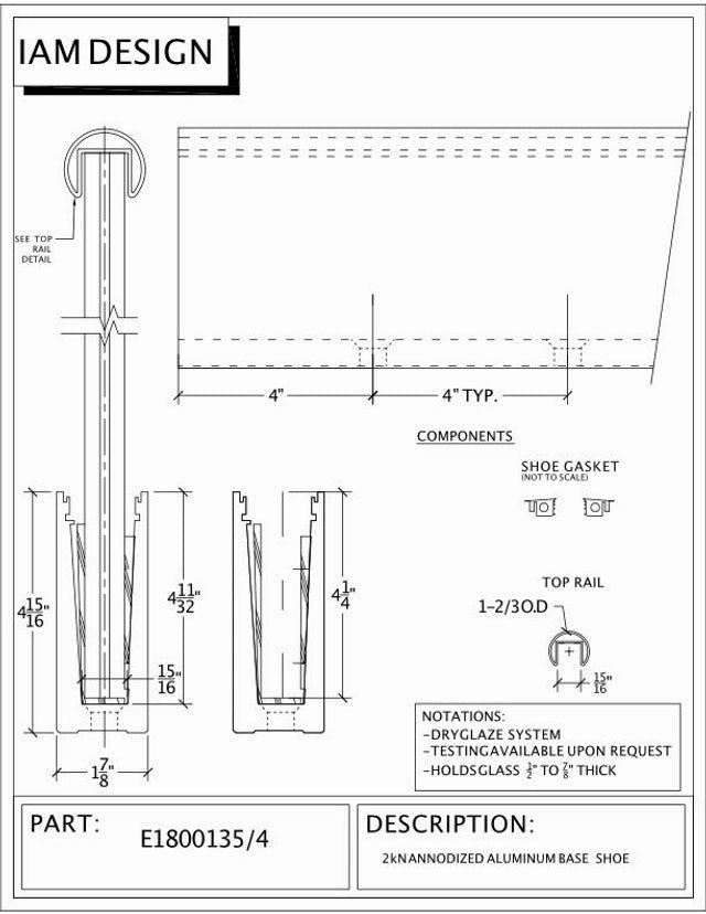 Inox Black Anodized U Channel